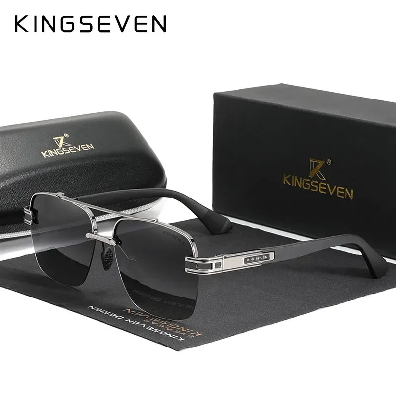 KINGSEVEN 2023 Brand New Design Sunglasses For Men Polarized Gradient Sun Glasses Women Eyewear Square Retro Eyewear Okulary