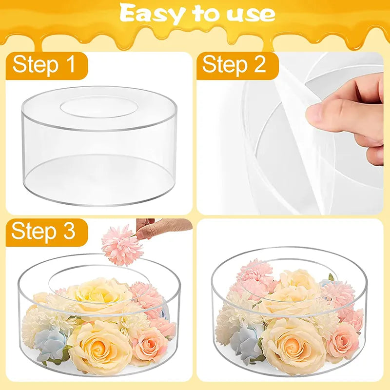 1PC Acrylic Cake Display Board Round Cake Edge Smoother Scraper Tray DIY Cake Refillable Board Base Clear Cake Stand Tools